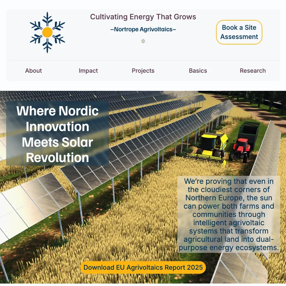 Nortrope Agrivoltaics landing page